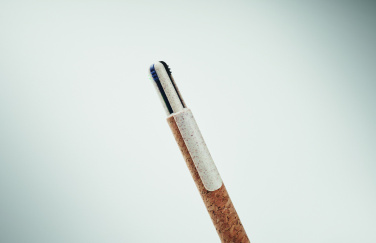 Logotrade advertising product picture of: Cork 4-colour ink ball pen